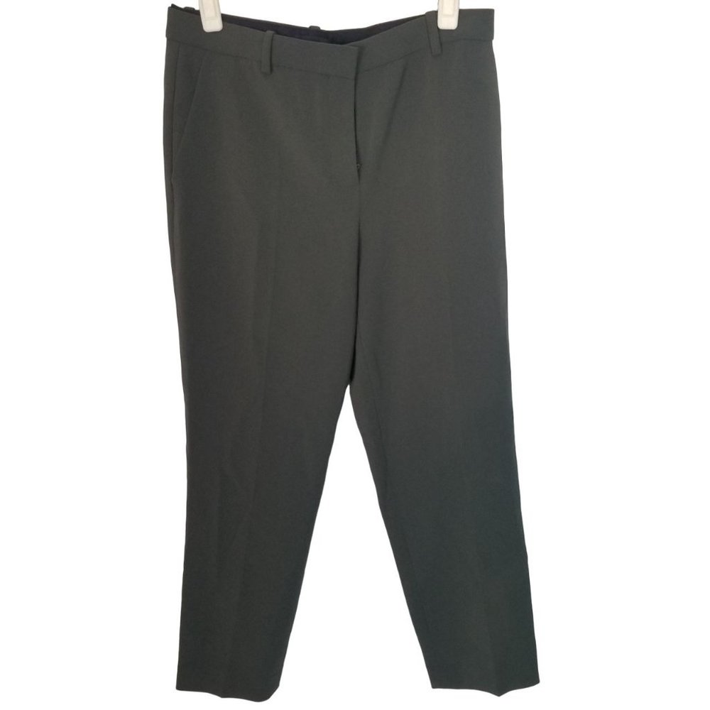 Theory Womens 4 Olive Green Straight Leg Mid Rise